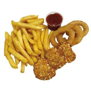 Zestaw Frytki, Nuggetsy, Krążki cebulowe