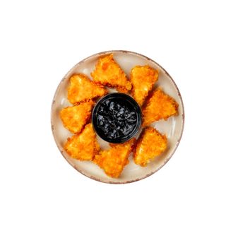 Топени сиренца с корнфлейкс и сладко от боровинки (8бр)