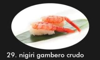Nigiri di gambero crudo