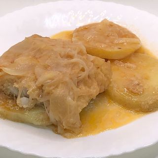 Bacalao Encebollado al Horno