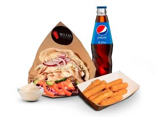 Meniu Doner cu pui și cheese pane