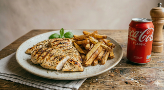 Petto di pollo alla griglia + Patatine + Bibita