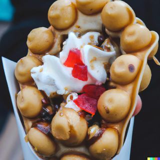 Bubble Waffle Caramel