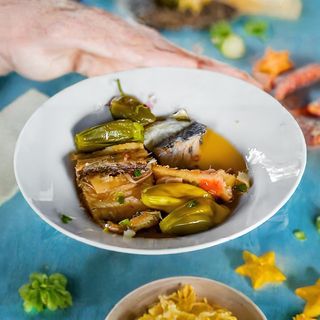 Poisson Salé Aux Aubergines