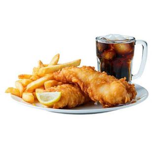 Pescado Merluza + Patatas + Bebida