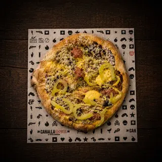 Pizzeta cocaloka de "blanc i negre"