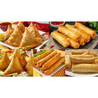 Wings + Chips + Spring Rolls + Samosa (3Pcs Each)
