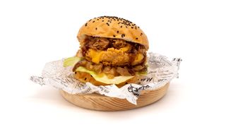 Chicken Pulled Pork Burger