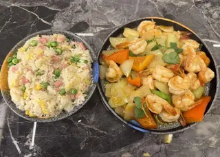 Arroz e Gambas Picantes