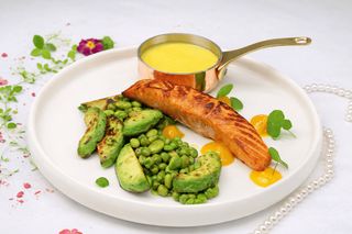 Лосось у місо-маринаді з едамаме