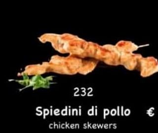 Spiedini di pollo alla griglia - 2 pezzi