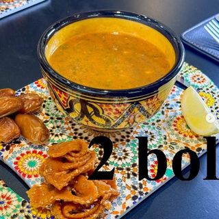 Deux  bol soupe marocaine