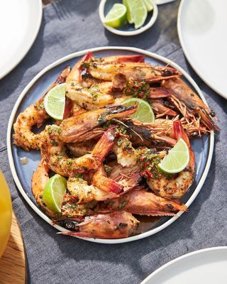 Grilled prawns