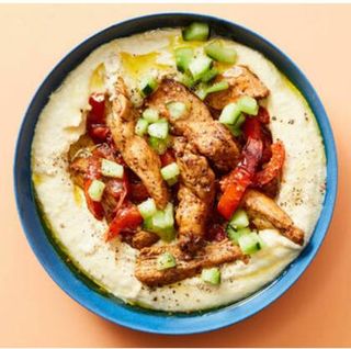 Cold Hummus with Hot Chicken
