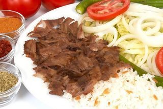Plato Kebab Con Arroz