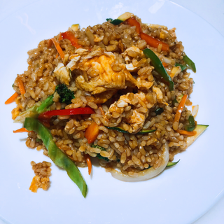 Arroz integral vegetariano