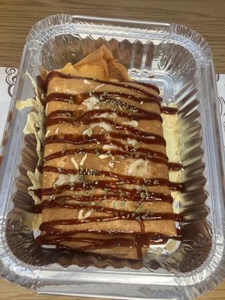 Crepe De Pollo A La Barbacoa Con Queso Y Bacon