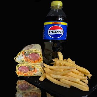 Хот-дог+фрі+напій 0.5 440г