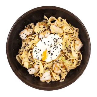 Tagliatelle all'aglio salteados