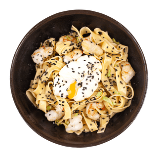 Tagliatelle all'aglio salteados