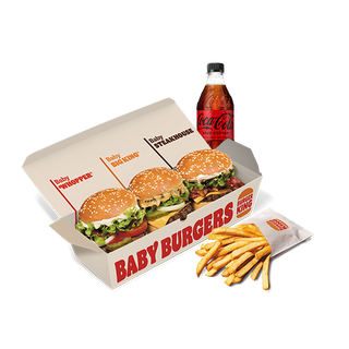 Menú baby burgers