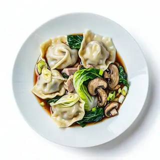 1. Ravioli con suino e cavolo cinese alla vapore - 5 pezzi