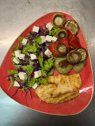 Mixed with chicken