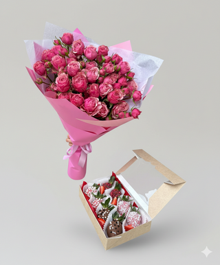 მარწყვი შოკოლადში 8 ცალი