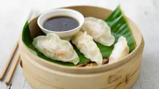 15a. Gyoza de gambas a vapor (4 pzs.)