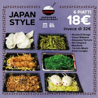 Japan style 6 piatti