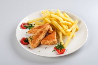 Cascaval pane cu cartofi prajiti