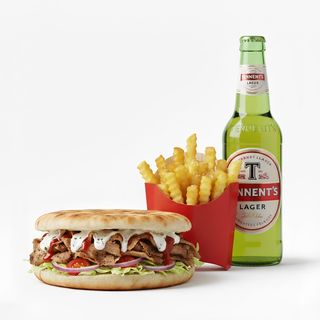 Panino kebab & patatine piccole + Tennent's