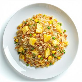 34. Riso saltato con ananas e pinoli