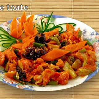 Combo pui cu ciuperci și orez