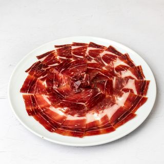 Jamón ibérico de bellota al corte.