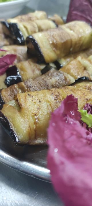 Involtini di melanzane con ripieno Gamberi