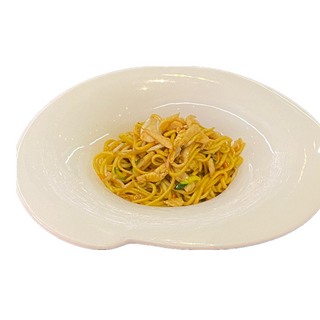 spaghetti saltati con pollo