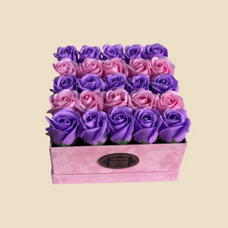 Aranjament Trandafiri Roz Mov