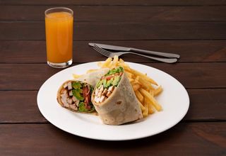 California Chicken with spicy chicken wrap