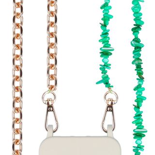 Colgante de Cadena con Cuentas de Colores Agua para Móvil