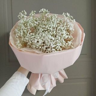 Bukiet biały gipsówky