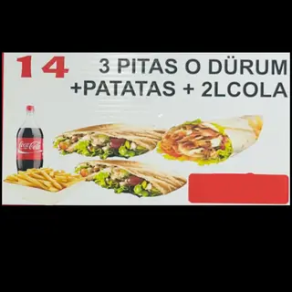 Menú 3 Pitas