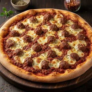 Pizza Bolognaise & Boulettes