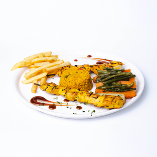 Plat brochettes de poulet