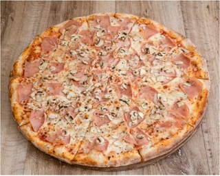 Pizza Jamón y Champiñones