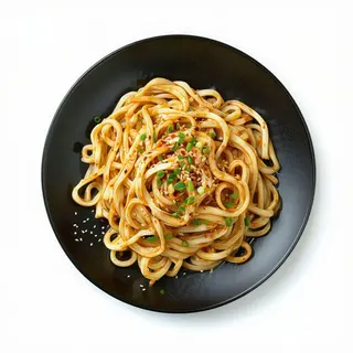 Fideos Udon con huancaína