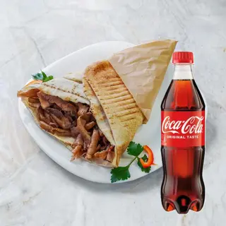 Cienki pita rollo średni + Coca-cola 0,5l