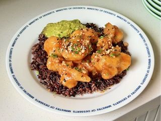 Цвітна капуста в кисло-солодкому соусі з диким рисом