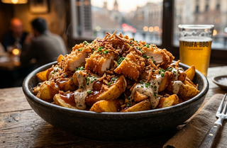 Patatas Con Trufa Y Barbacoa