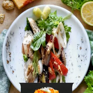 Салат-гриль з куркою та овочами під діджонським соусом